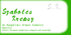 szabolcs krepsz business card